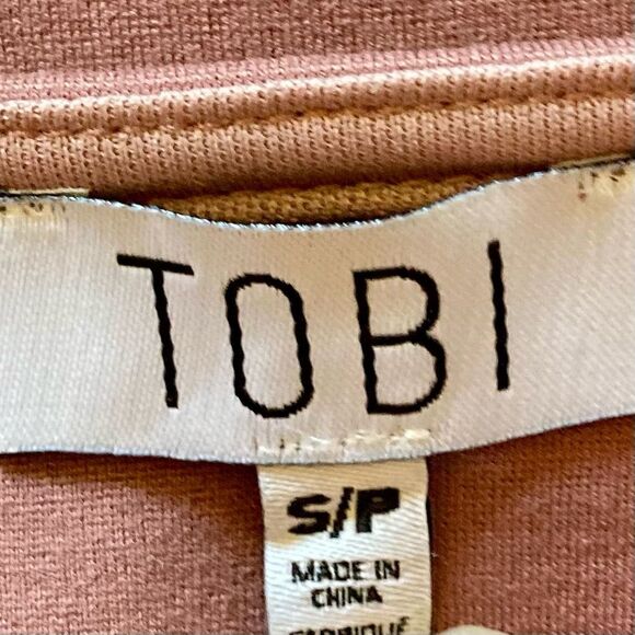 NEW Tobi Crisscross Front Strap Bodycon Mini Dress Dusty Rose Size S - Picture 9 of 11